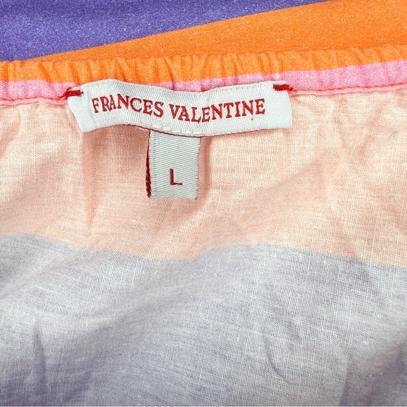 Frances Valentine Bliss Maxi Dress Sherbet Stripe Orange/Pink/Purple size Large - Picture 6 of 9